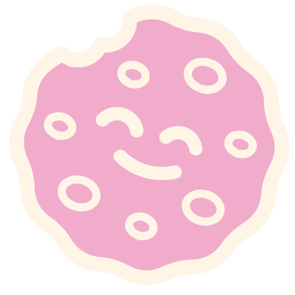 Almondy Rose illustrated cookie